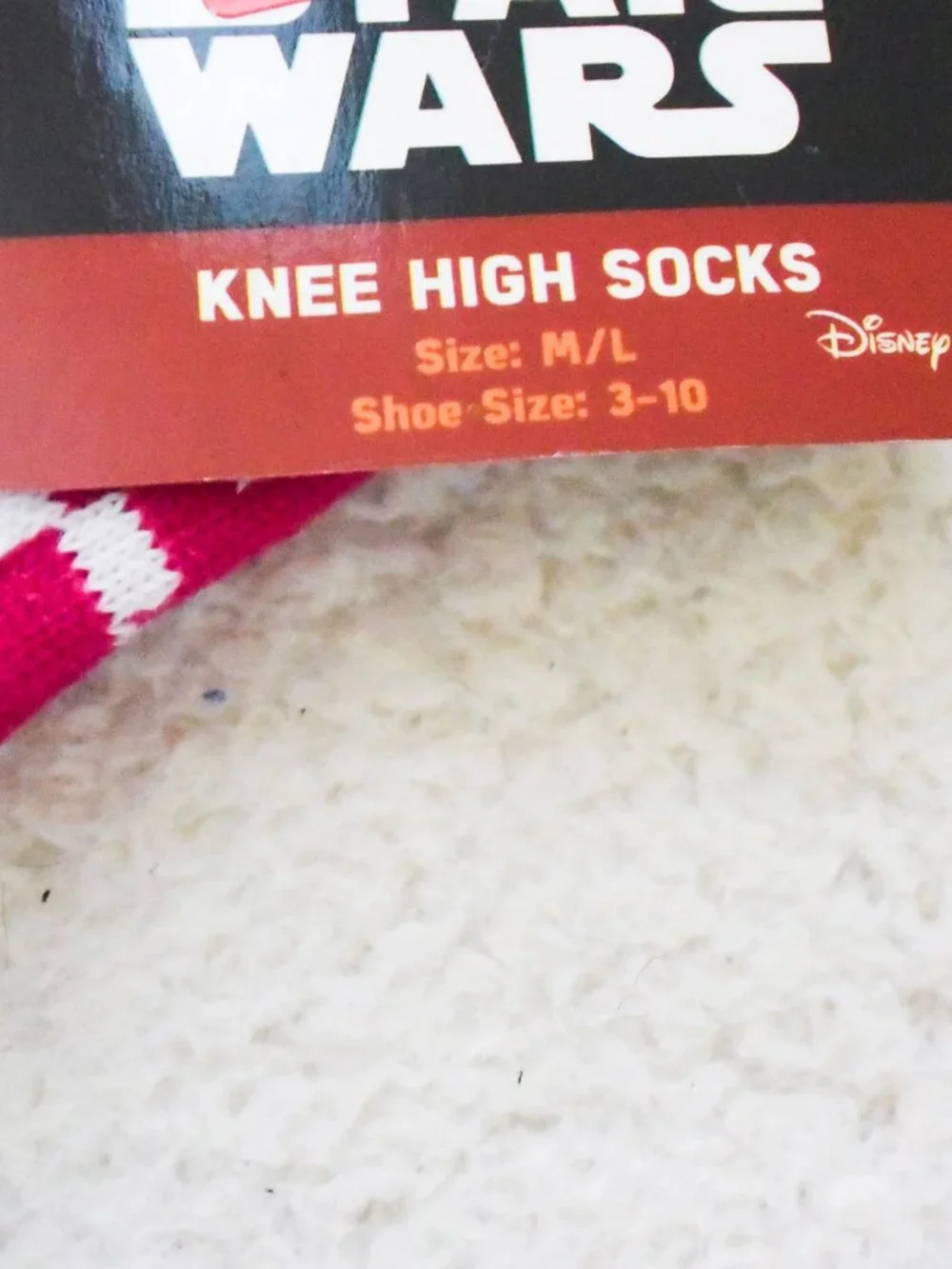 *Disney* Star Wars Knee High Socks (Shoe Size: 3-10) - M/L - NEW!
